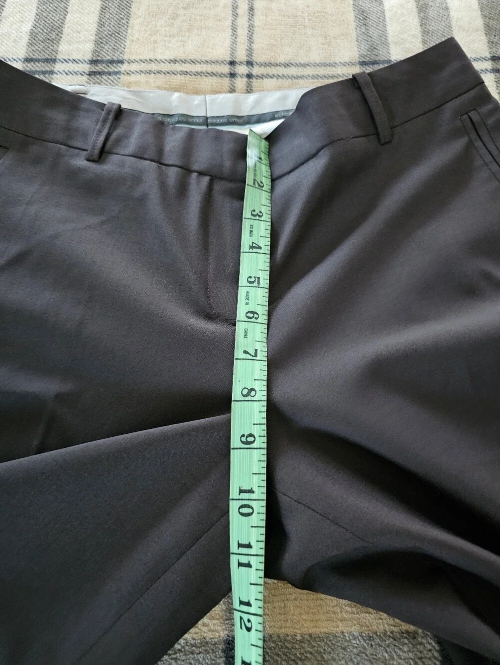 Wide-Leg Brown Dress Pants with Front Pleats - Picture 11 of 13